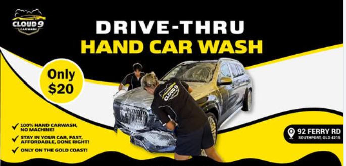 $20 Drive Thru Hand Wash Cloud Southport
