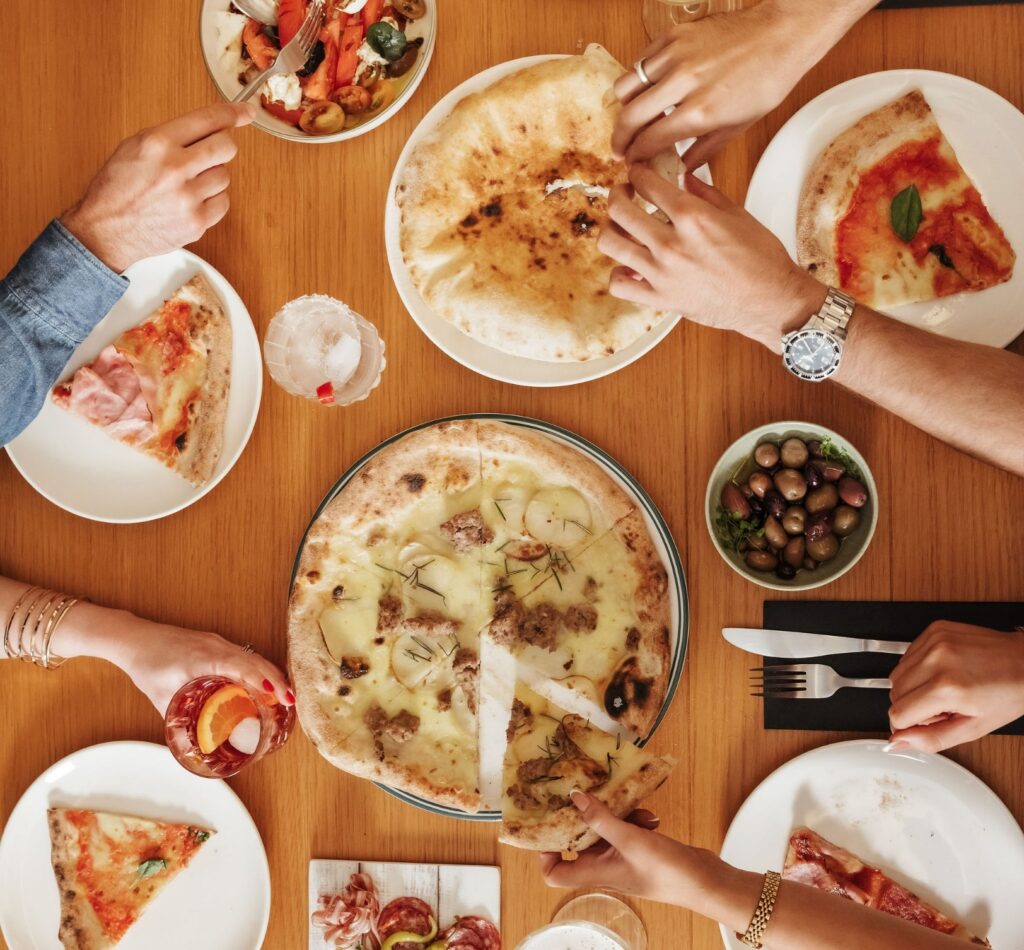 Fire Baby Southport woodfire pizza with fresh toppings