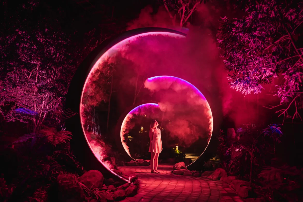 Astra Lumina Gold Coast glowing night walk at Currumbin Sanctuary