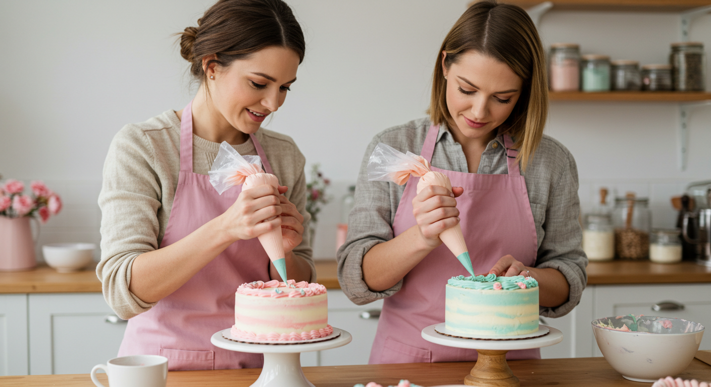 Cake decorating class at Yum Bakery Mermaid Beach Gold Coast