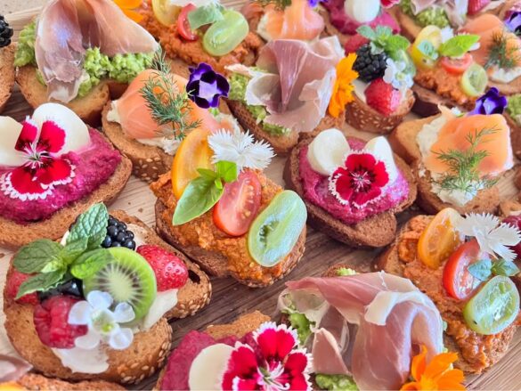 Corporate catering grazing table by Nosh & Nibble Gold Coast