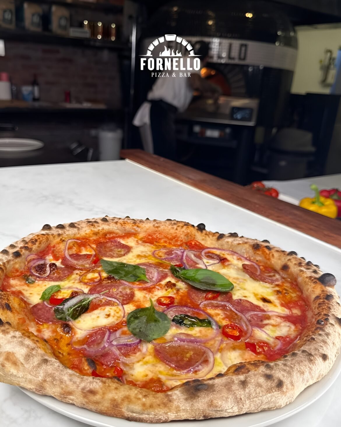 Pizza Varsity Lakes served at Fornello Pizza & Bar