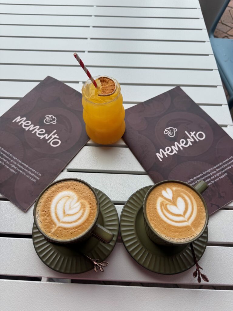 Signature coffee at Memento Robina café Gold Coast
