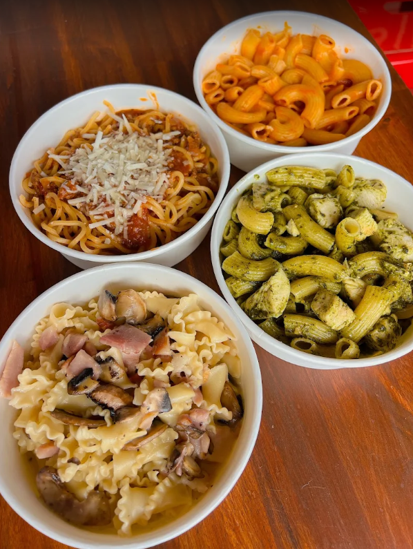 A selection of fresh pasta bowls from Spaghetto Palm Beach
