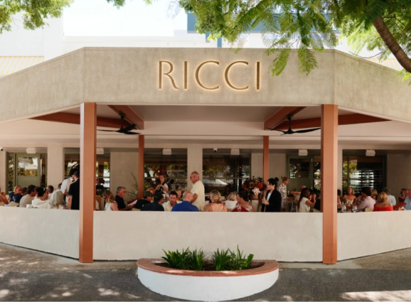 Street view of Bar Ricci, a contemporary Italian restaurant in Main Beach, Gold Coast