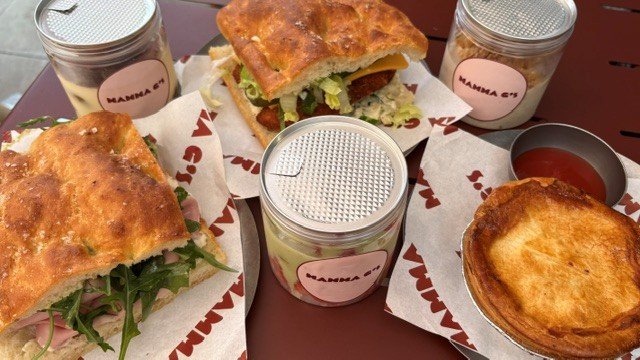Focaccia, coffee and tiramisu at Mamma G’s Deli Coolangatta